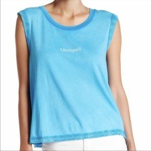 💕Wildfox Mermaid Barback Muscle Tank Top